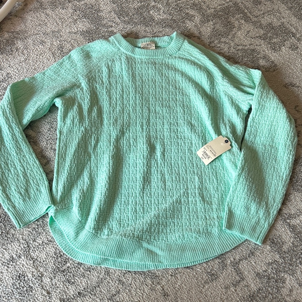 St. John's Bay Light Green Textured Sweatshirt